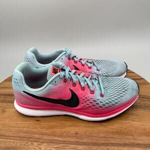 Nike Air Zoom Pegasus 34 Shoes Womens Size 10 Blue Pink Running Comfort Walking
